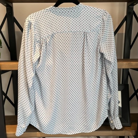 LOFT Patterned Button Down Blouse - Picture 4 of 4